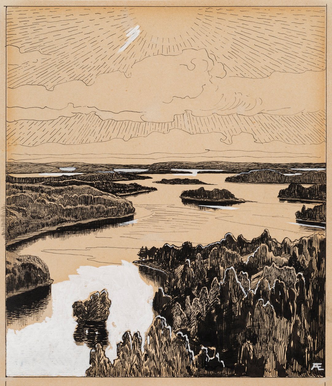 Saimaa-søen fra digtet Den femte juli af Albert Edelfelt