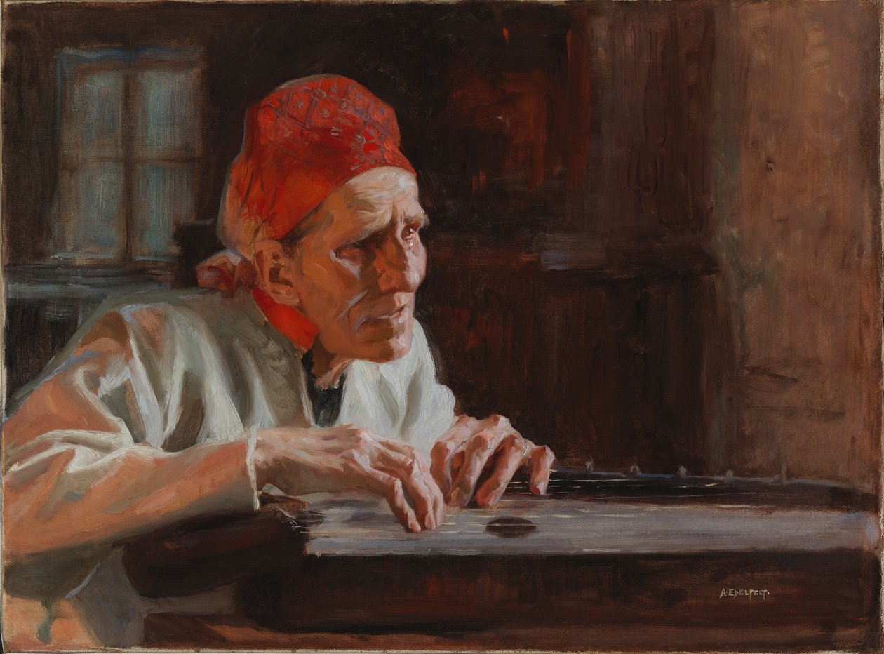 Larin Paraskes klagesange af Albert Edelfelt