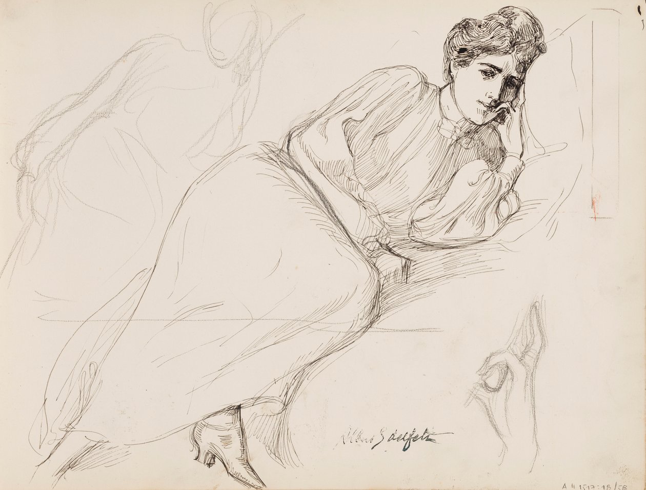 Hvilende kvinde af Albert Edelfelt