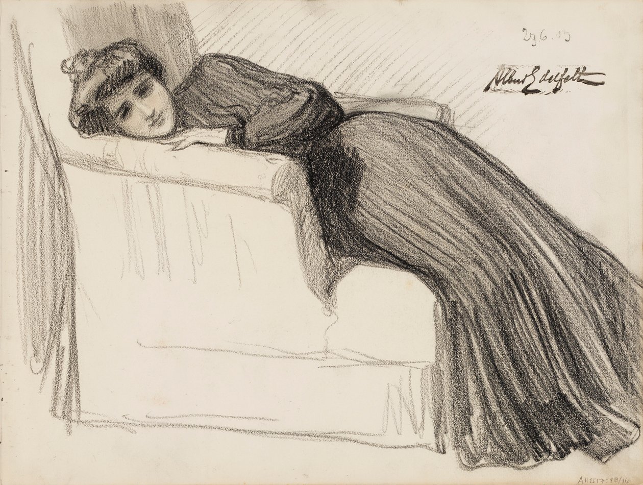 Hvilende kvinde af Albert Edelfelt