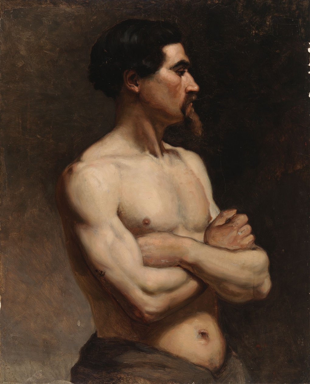 Mandlig model, akademistudie af Albert Edelfelt