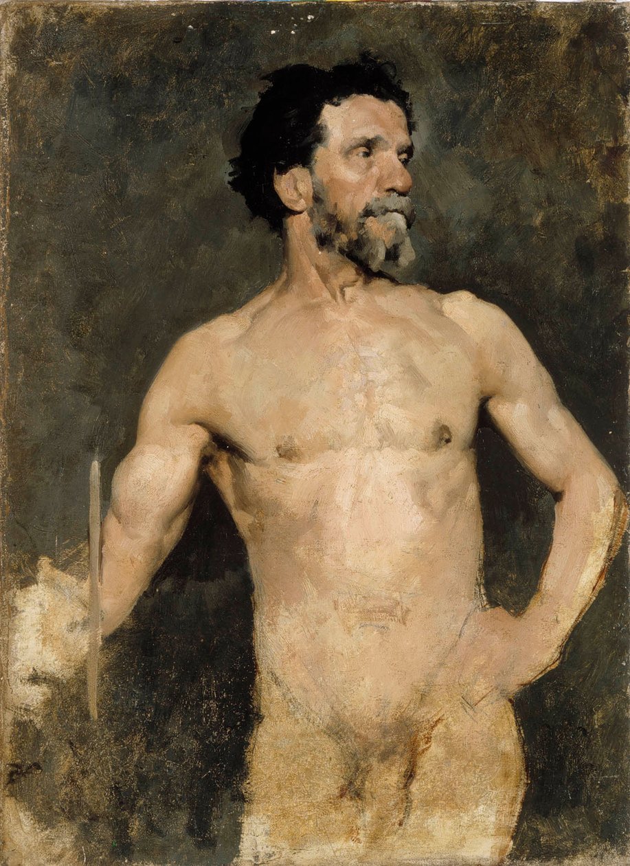 Mandlig model, studie af Albert Edelfelt