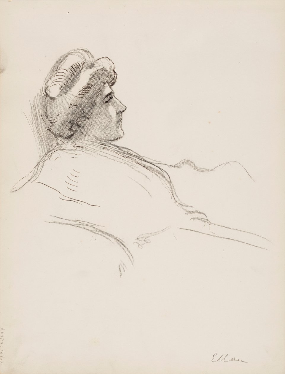Kvindeprofil (Ellan) af Albert Edelfelt