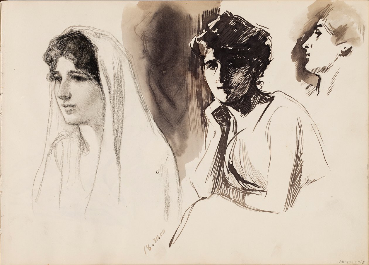Kvindelige figurer af Albert Edelfelt