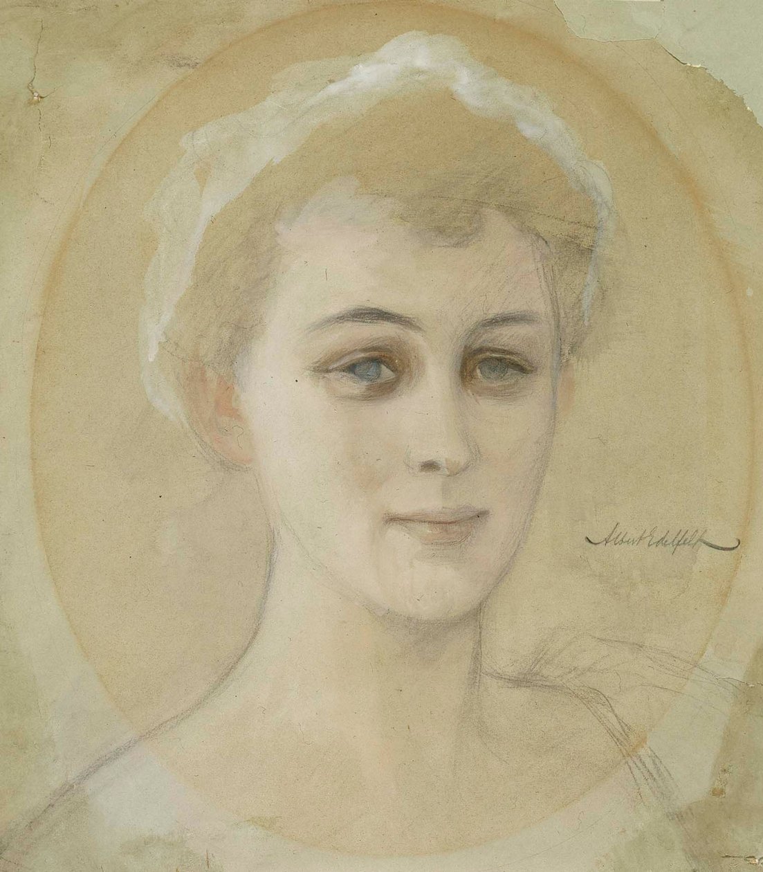 Portrætstudie af baronesse Naomi (Emi) de la Chapelle af Albert Edelfelt