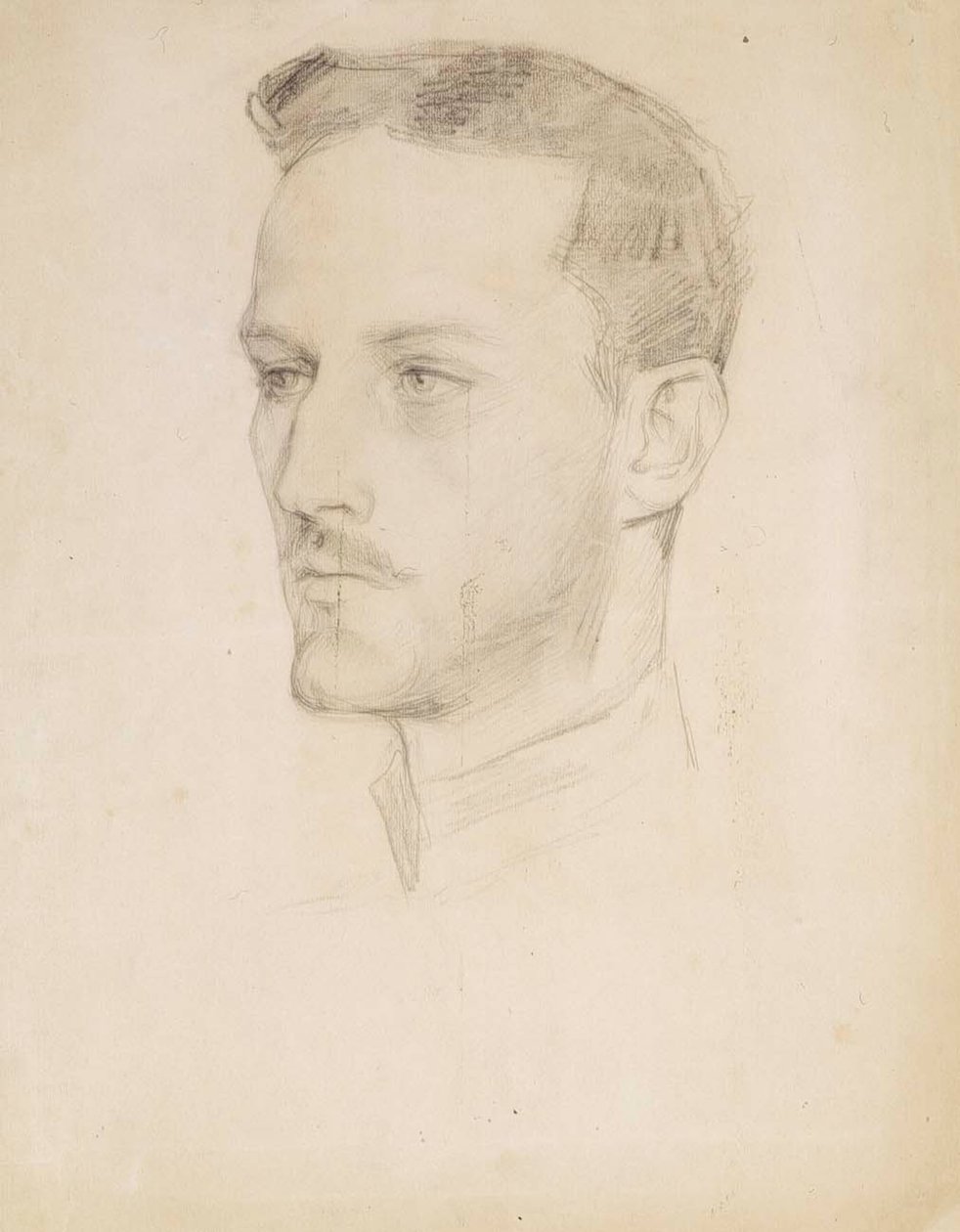 Portrætstudie af prins Carl, hoved af Albert Edelfelt