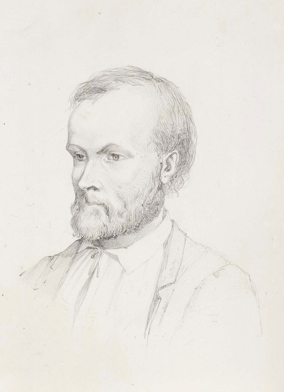 Portræt af Aleksis Kivi af Albert Edelfelt