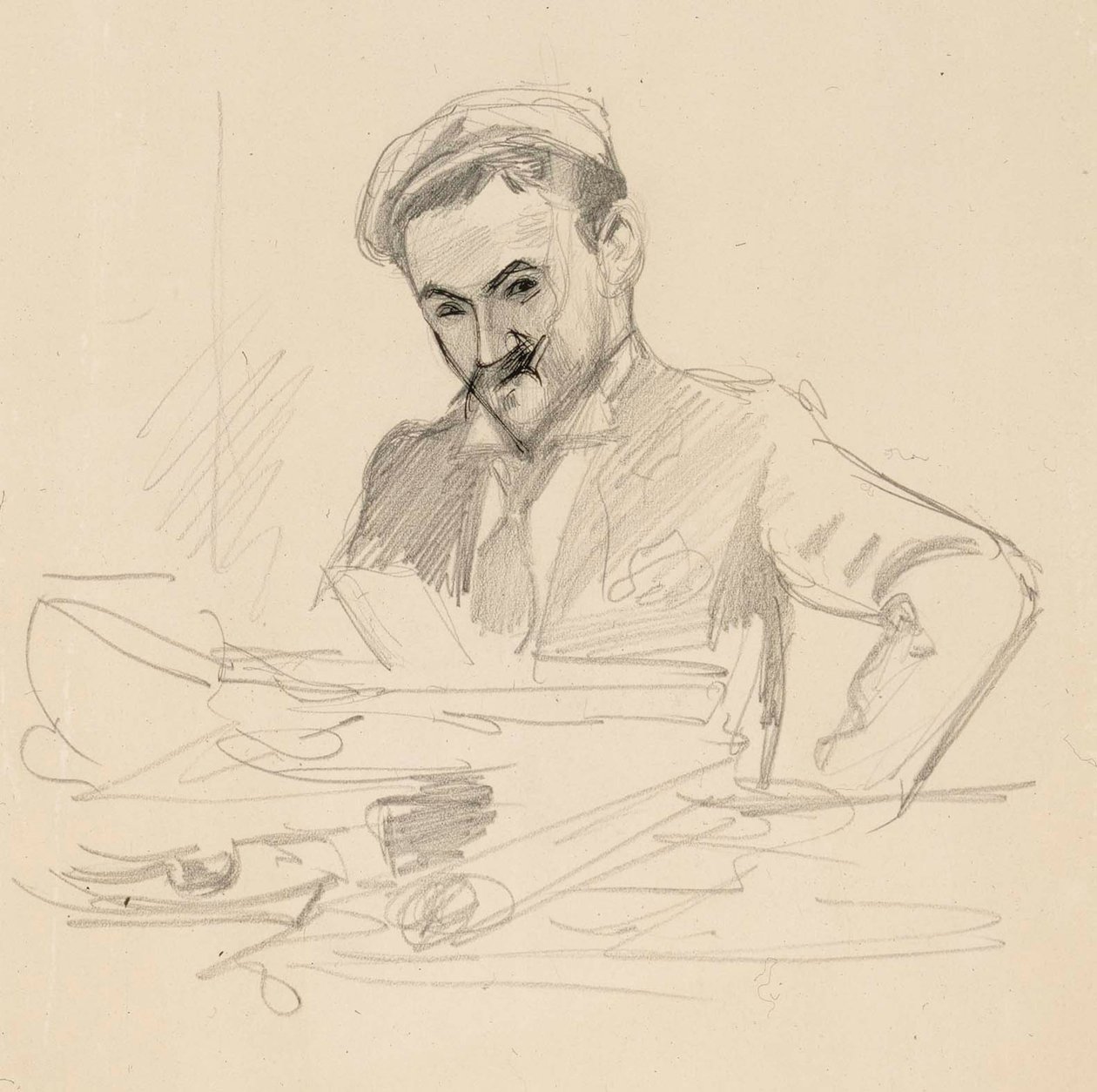 Portræt af kunstneren, grev Louis Sparre af Albert Edelfelt