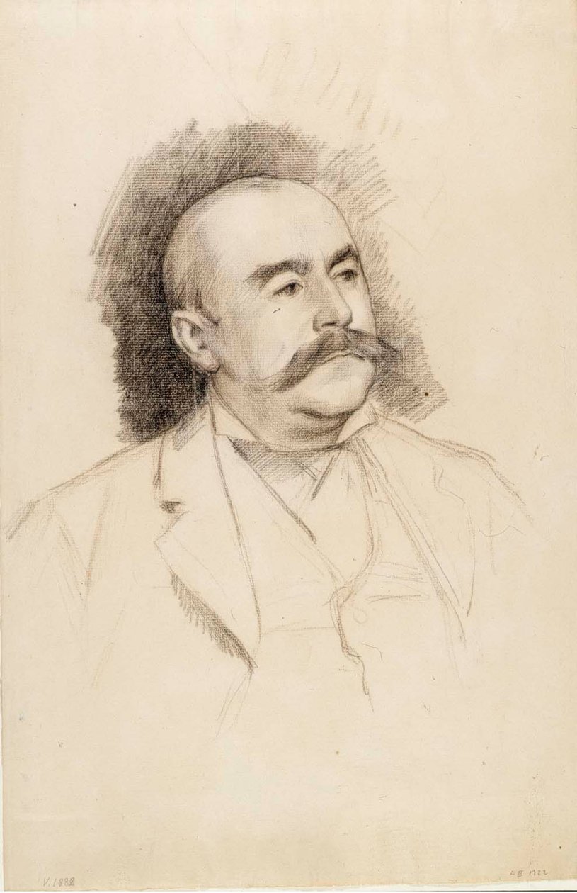 Portræt af baron A. Portalis, skitse af Albert Edelfelt