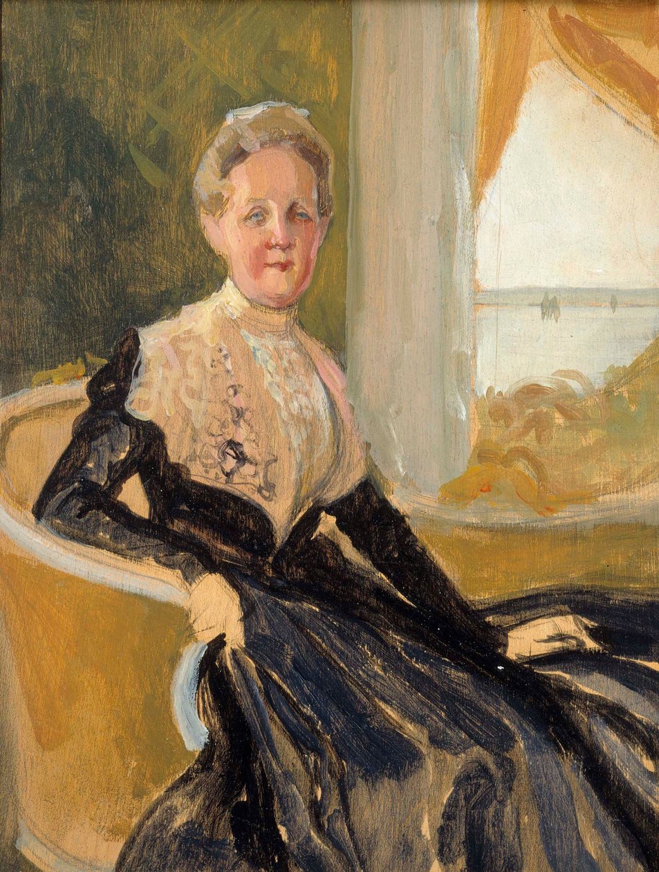Portræt af grevinde Elisabeth Wachtmaister, kompositionsskitse af Albert Edelfelt
