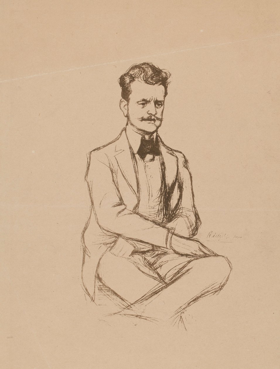 Portræt af Jean Sibelius af Albert Edelfelt