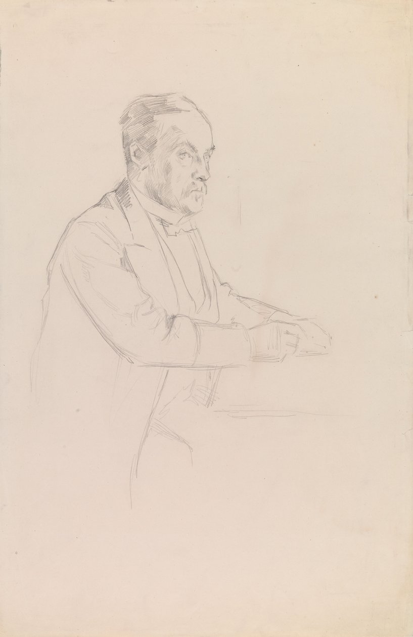 Portræt af Louis Pasteur, skitse af Albert Edelfelt