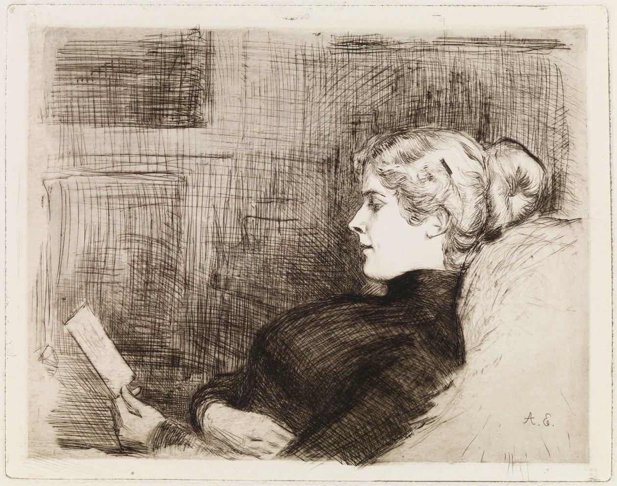 Portræt af Marie Hagelstam (af Heiroth) af Albert Edelfelt