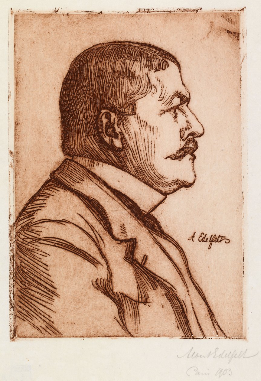 Portræt af minister Jean-Baptiste Pasteur af Albert Edelfelt