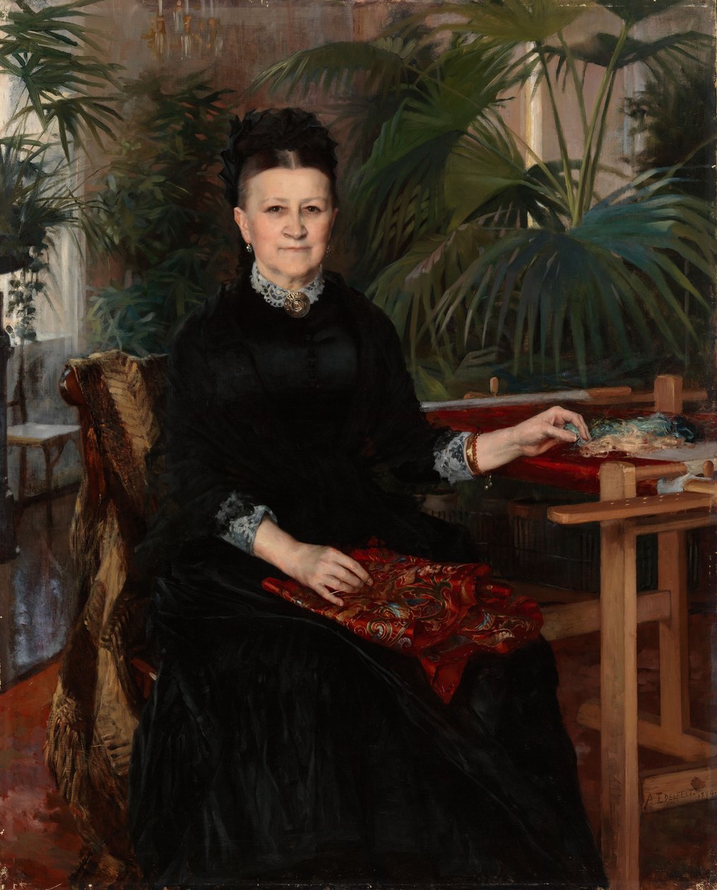 Portræt af fru Anna Sinebrychoff af Albert Edelfelt