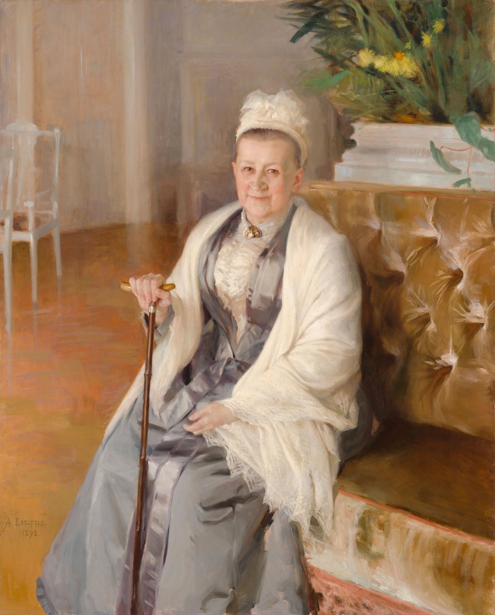 Portræt af fru Anna Sinebrychoff af Albert Edelfelt