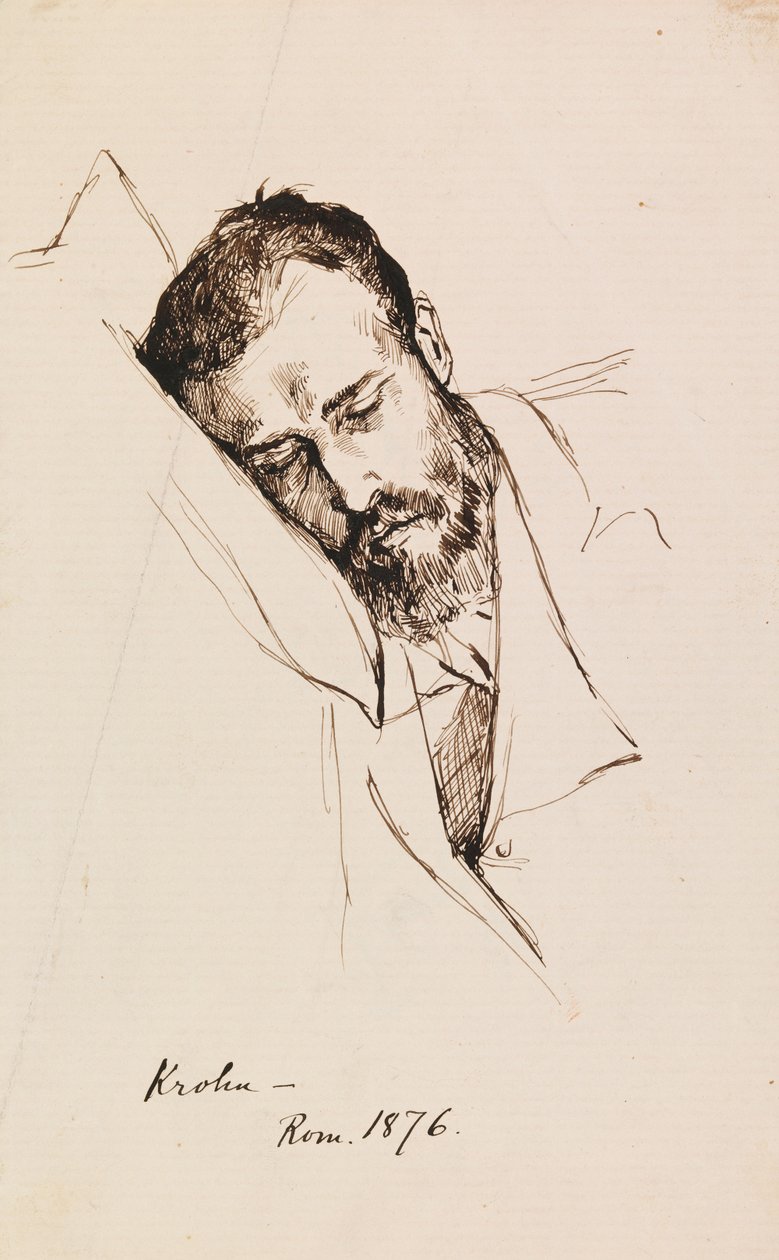 Portræt af Pietro Krohn af Albert Edelfelt