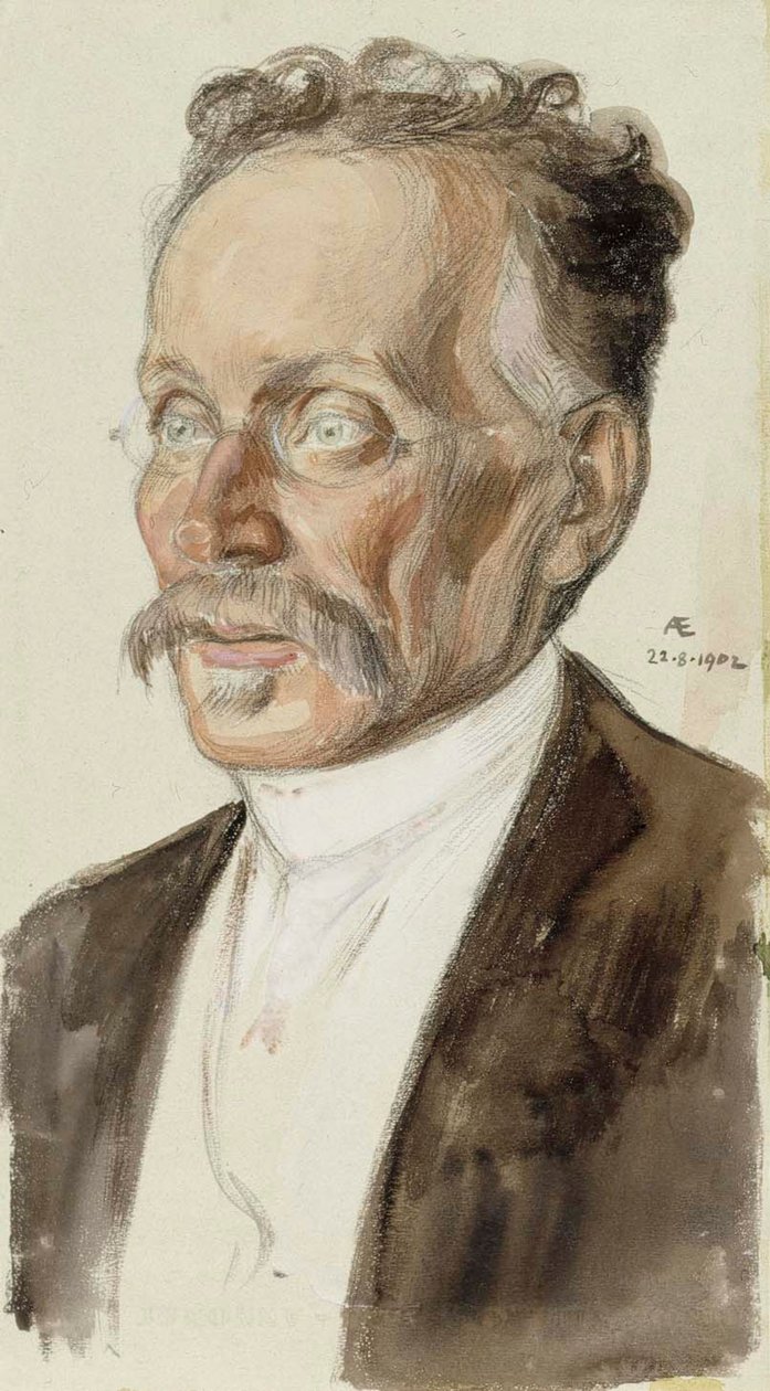 Portræt af professor J. W. Runeberg af Albert Edelfelt