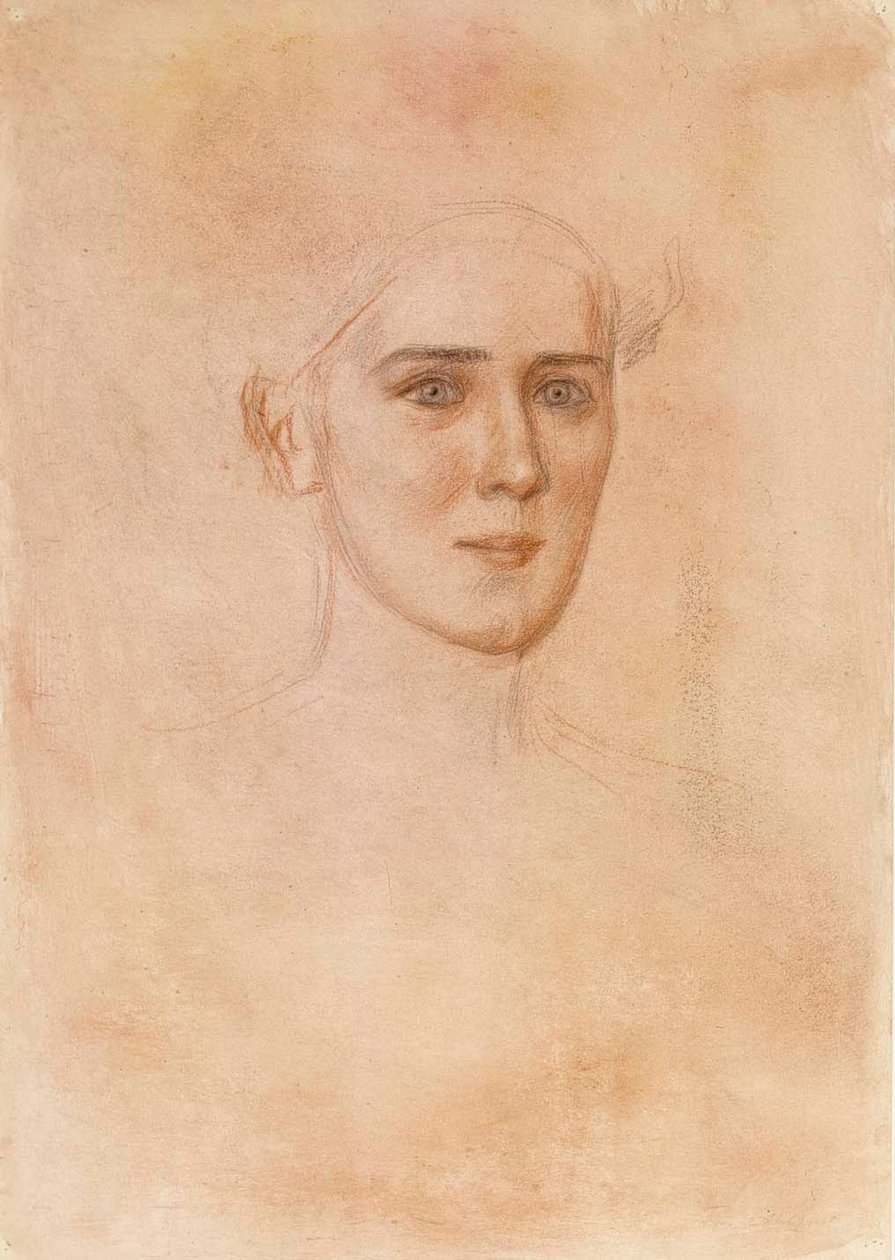 Portræt af en kvinde, ansigt af Albert Edelfelt