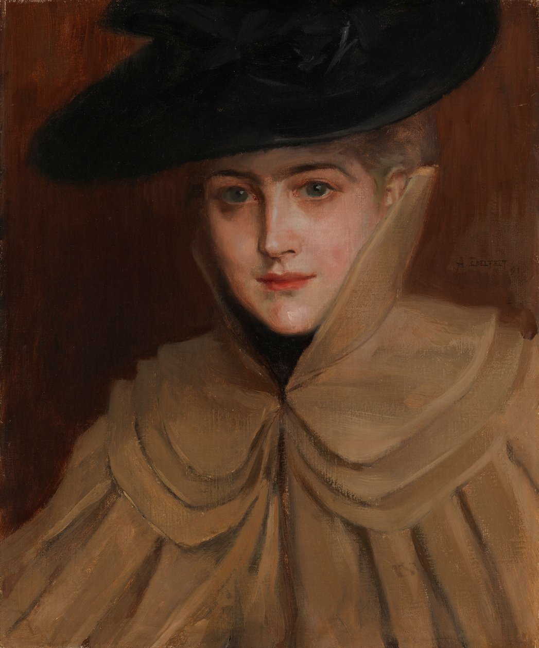 Portræt af en ung kvinde af Albert Edelfelt