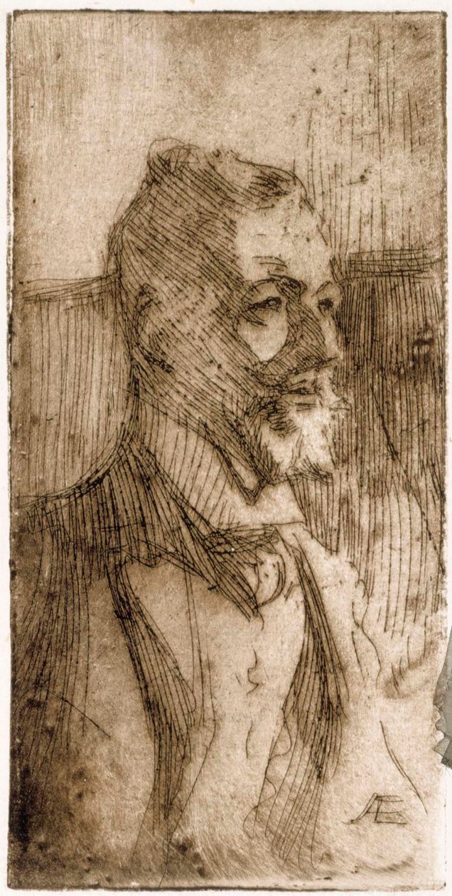 Portræt af kunstneren A. W. Finch af Albert Edelfelt