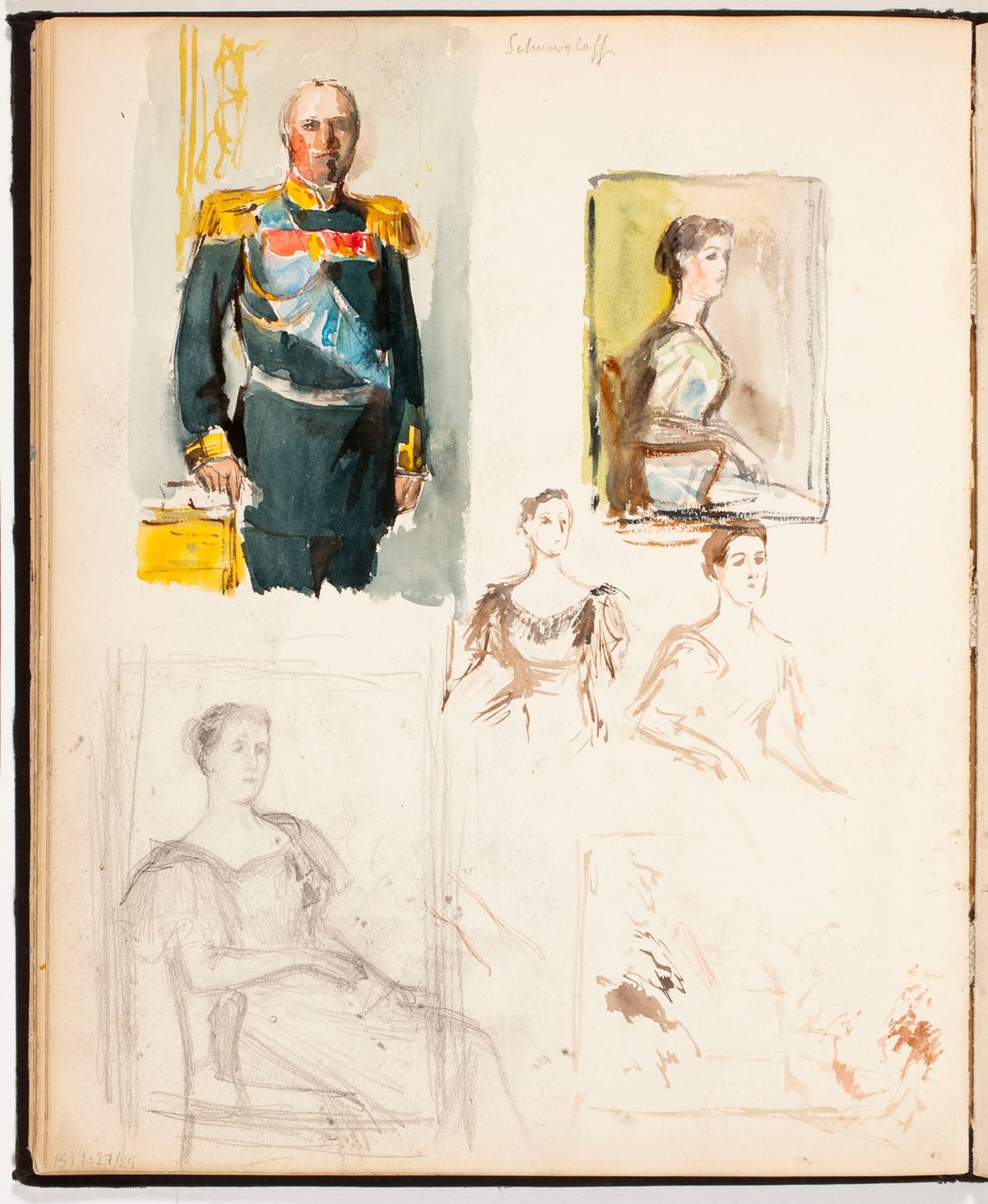 Portrætskitser af Albert Edelfelt
