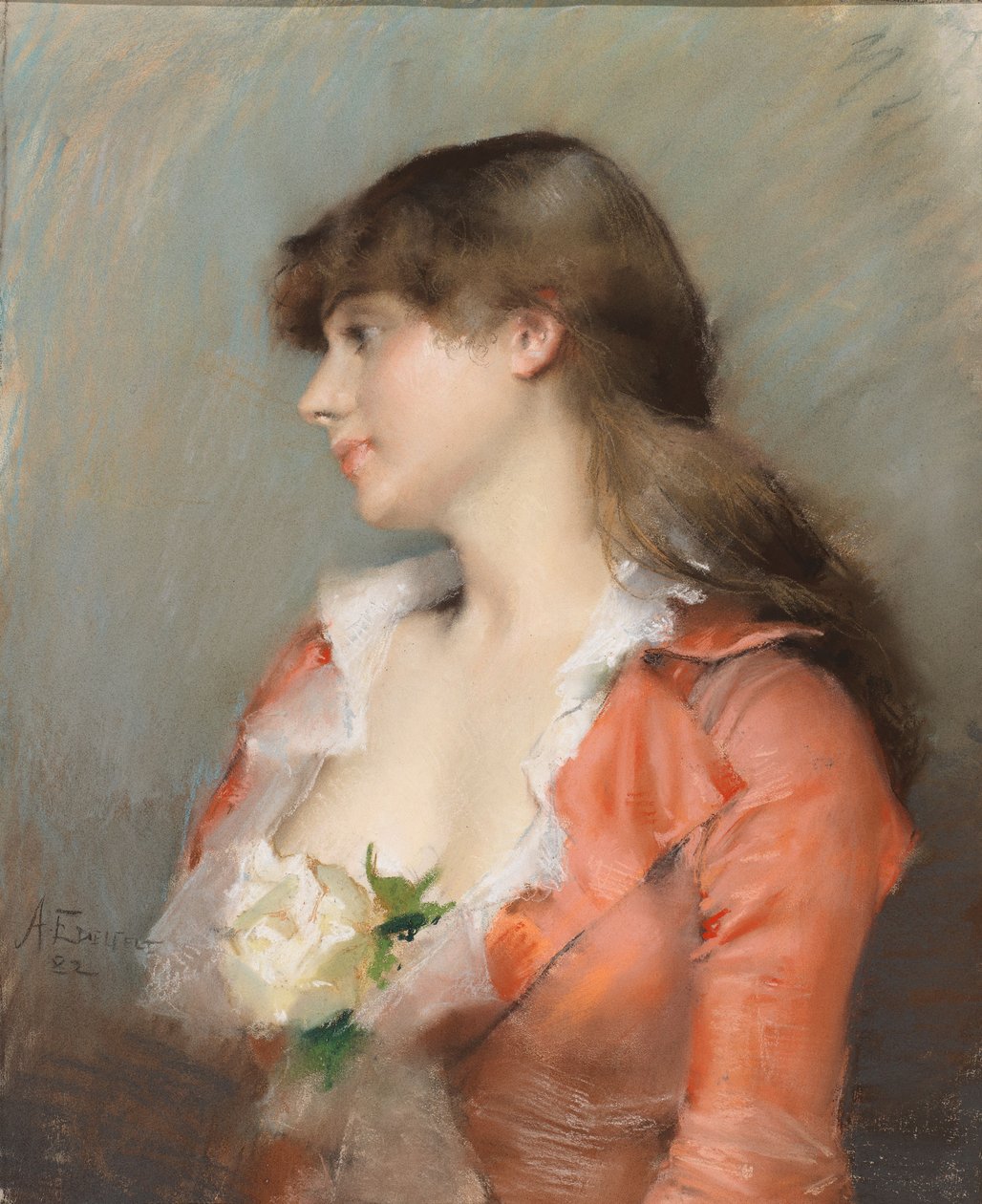 Portræt af en ung kvinde af Albert Edelfelt