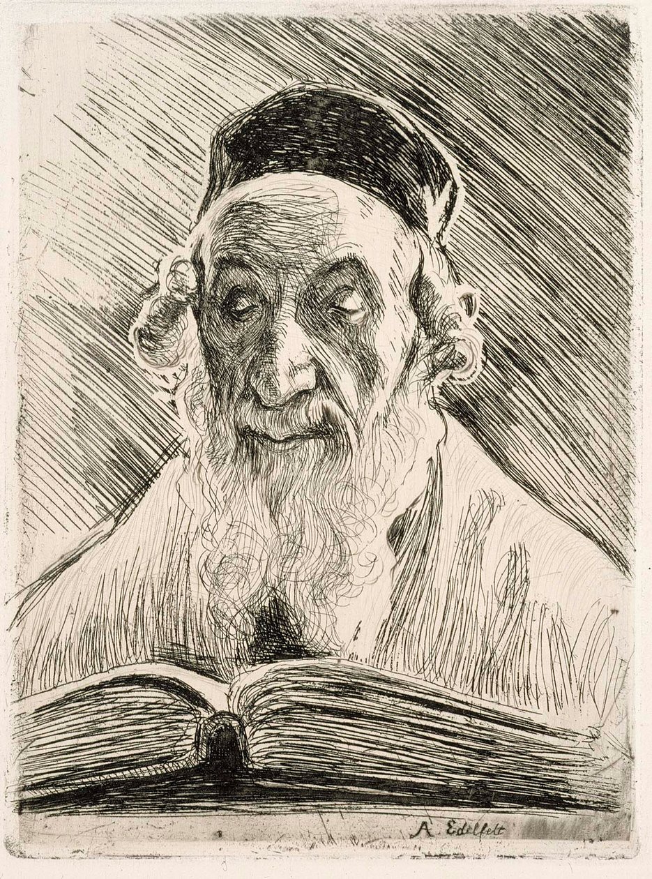 Rabbi-oplæsning af Albert Edelfelt