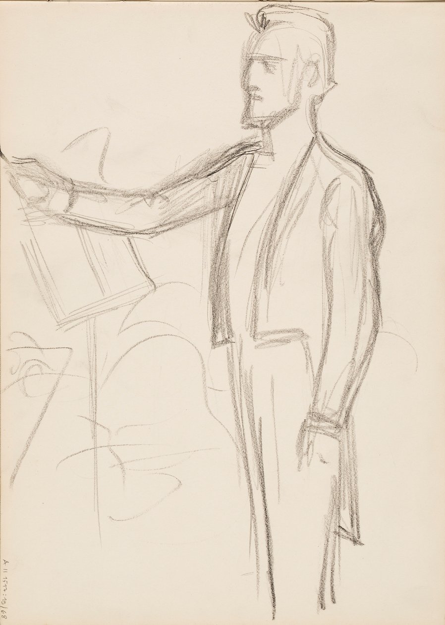 Robert Kajanus, skitse til portræt af Albert Edelfelt