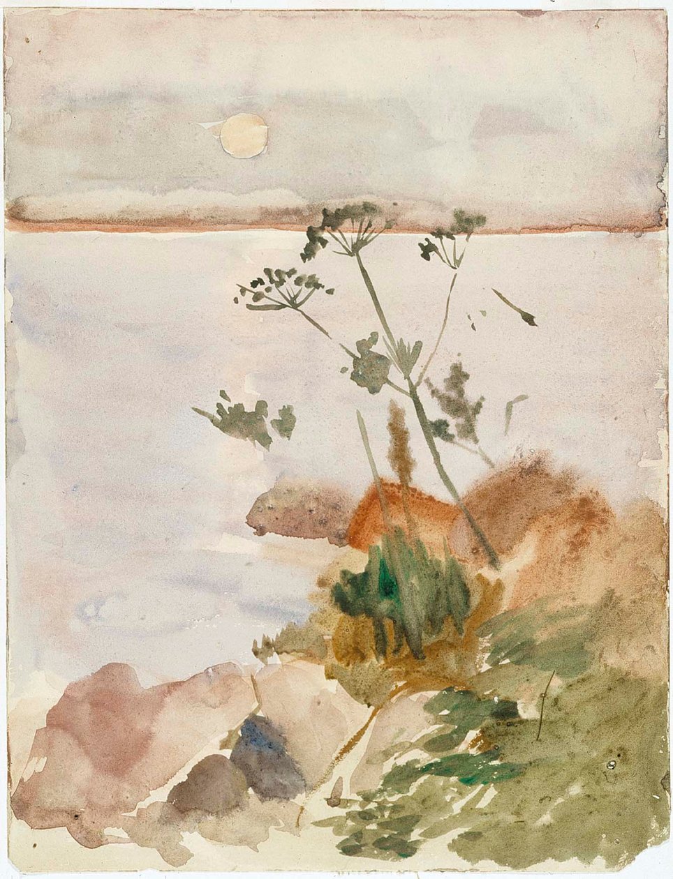 Havkyst i måneskin af Albert Edelfelt