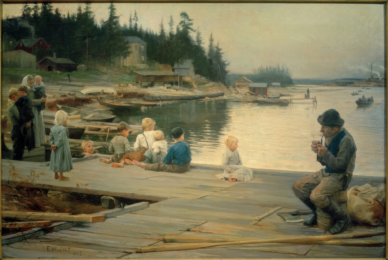 Sommeraften i Hammars værft af Albert Gustaf Aristides Edelfelt