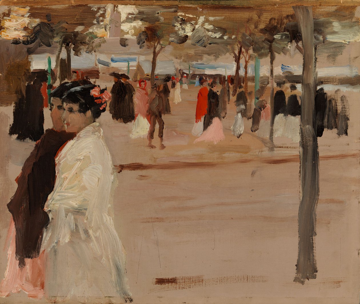 Studie til vejen langs bredden, Sevilla af Albert Edelfelt