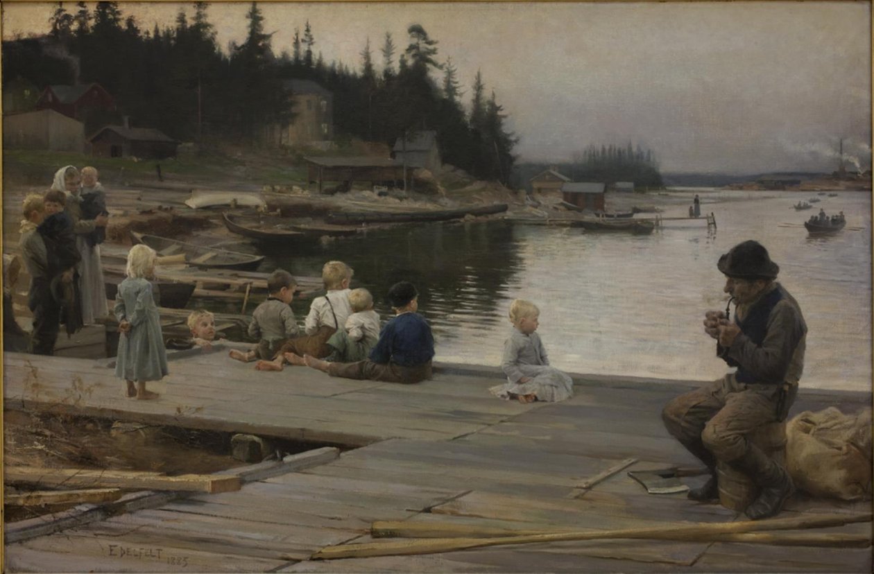 Sommeraften på Hammars Reparationsværft af Albert Gustaf Aristides Edelfelt
