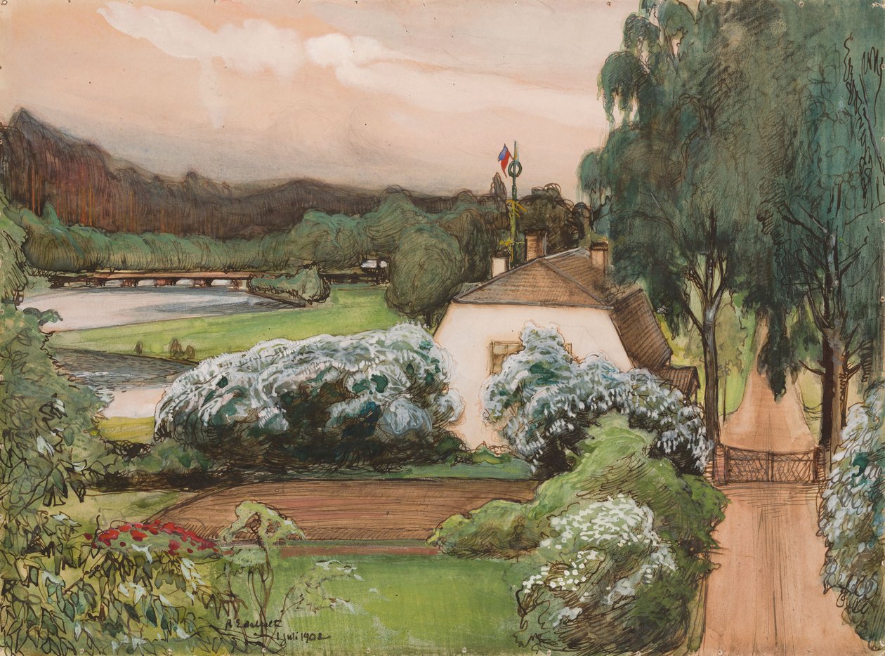 Foremanens hus på Saari-godset af Albert Edelfelt
