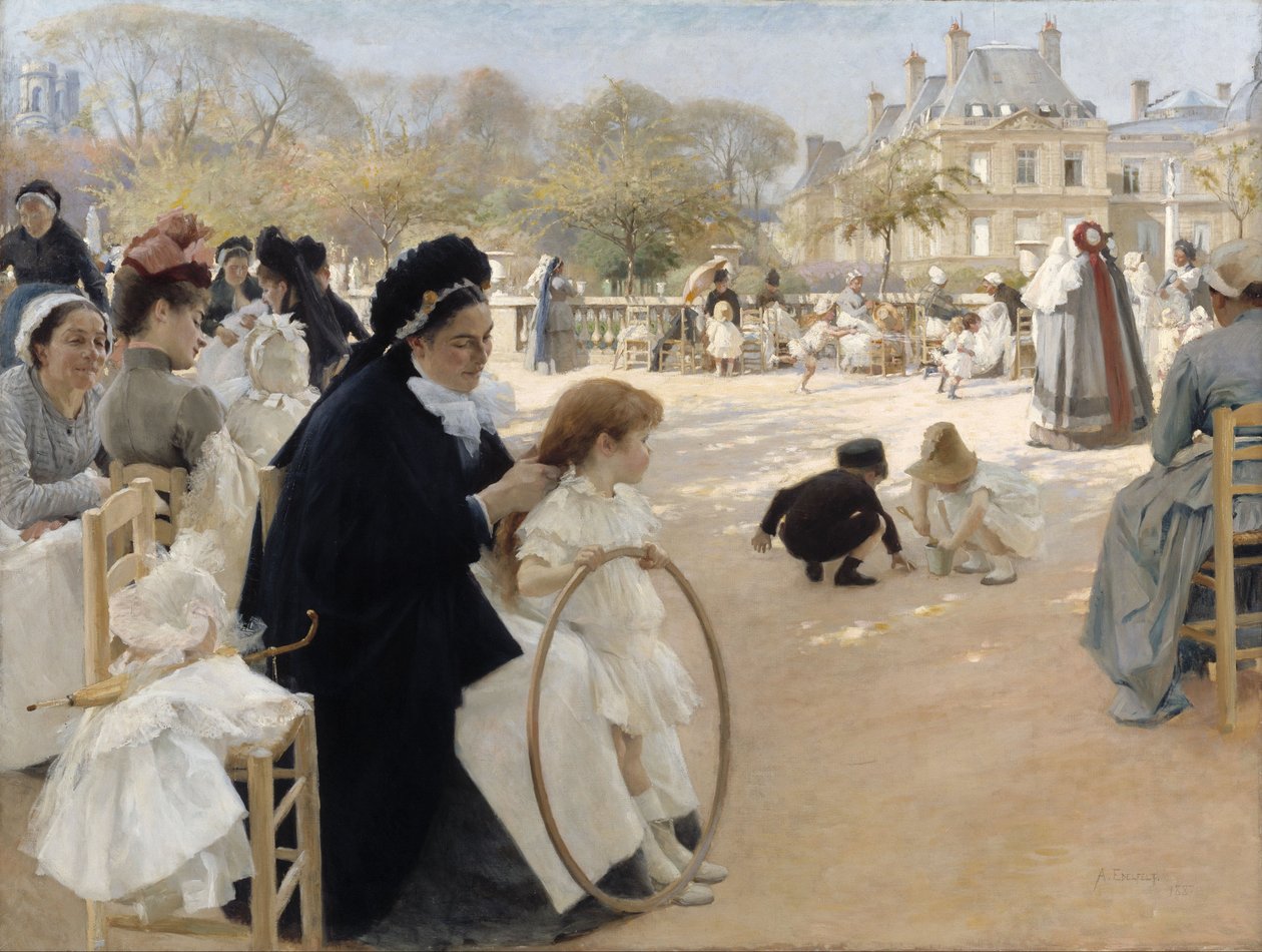 Luxembourg -haverne, Paris af Albert Gustaf Aristides Edelfelt