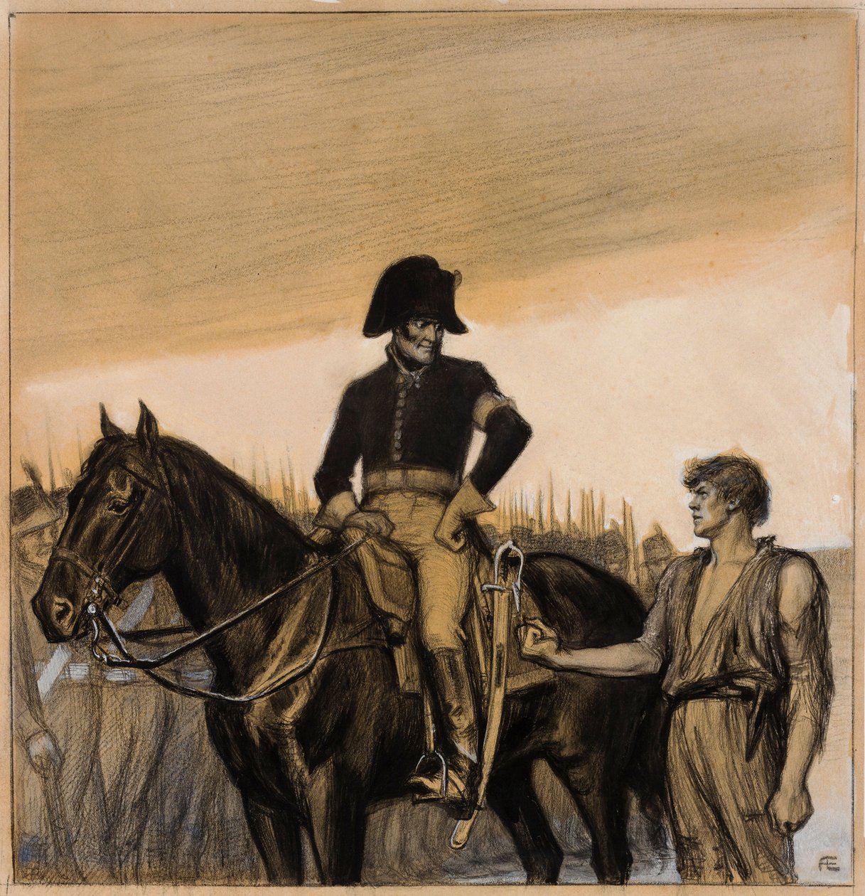 Denne knytnæve er min beskyttelse (originalillustration til »Tales of Ensign Stål«) af Albert Edelfelt