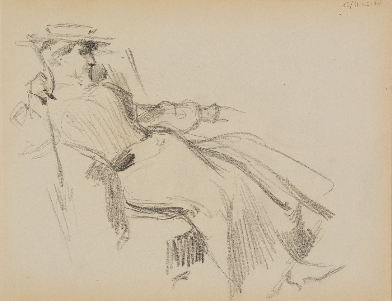 Siddende kvinde af Albert Edelfelt