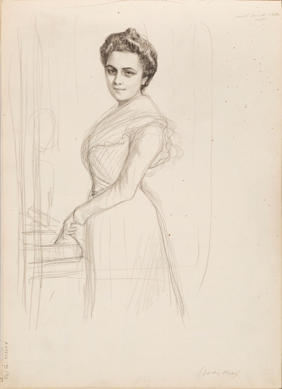 Camille Vallery-Radot, skitse til portræt af Albert Edelfelt