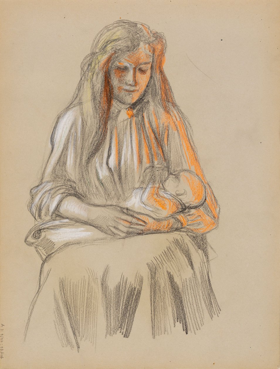 Mor og barn af Albert Edelfelt