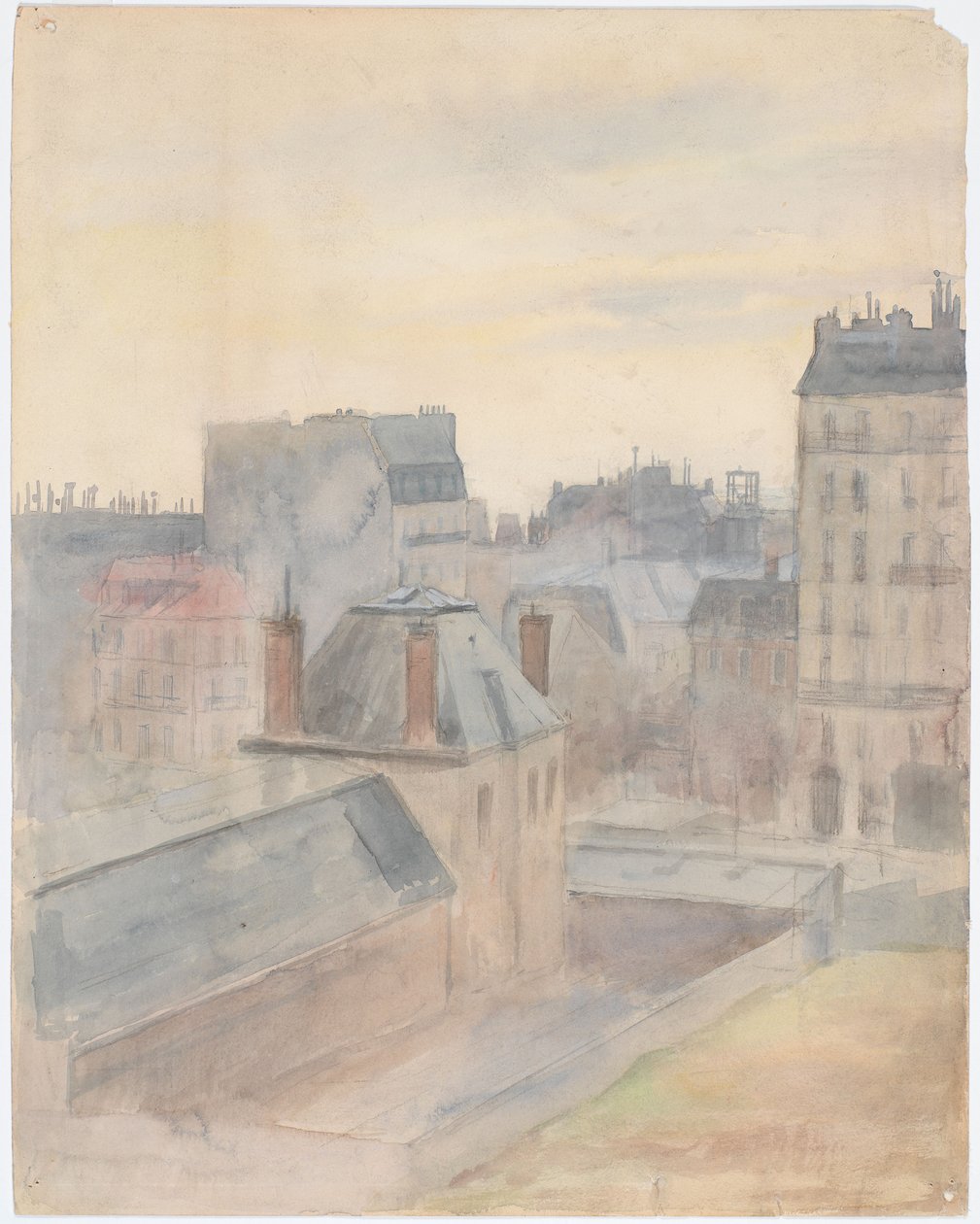 Udsigt fra kunstnerens hjem i Paris af Albert Edelfelt