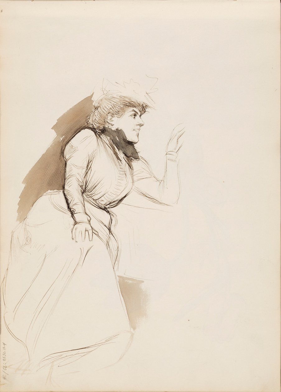 Siddende kvinde (Aino Ackté) af Albert Edelfelt