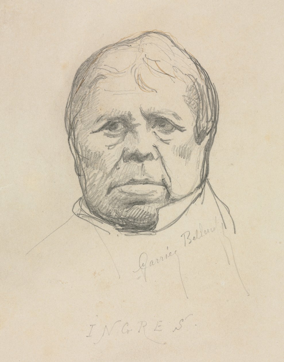 Portræt af Ingres af Albert Ernest Carrier Belleuse