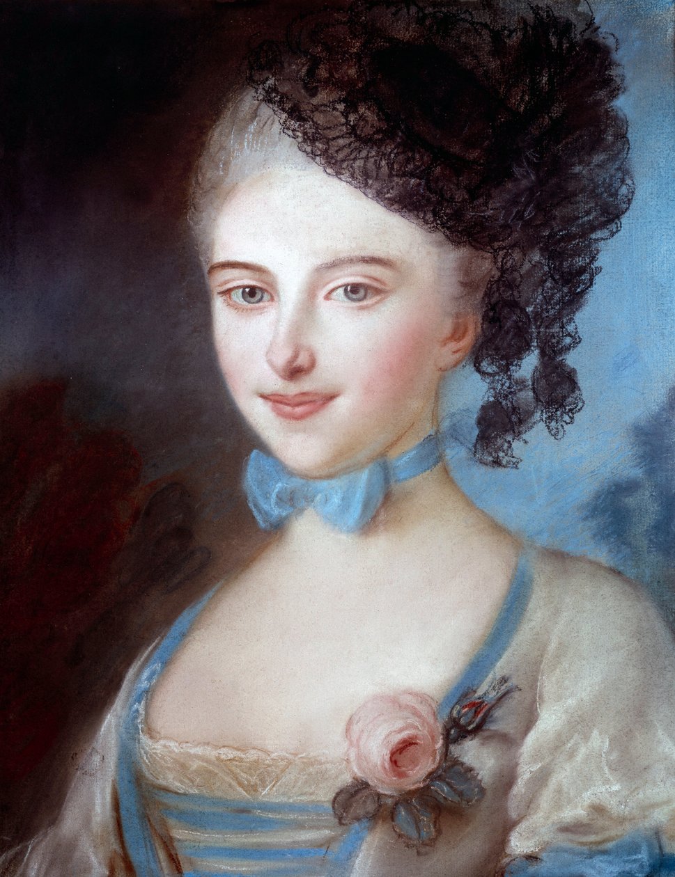 Portræt af Laure Sallambier, mor til Balzac (1778-1854), mor til Honore de Balzac. Pastelmaleri af Albert Ernest Carrier Belleuse (1824-1887) af Albert Ernest Carrier Belleuse
