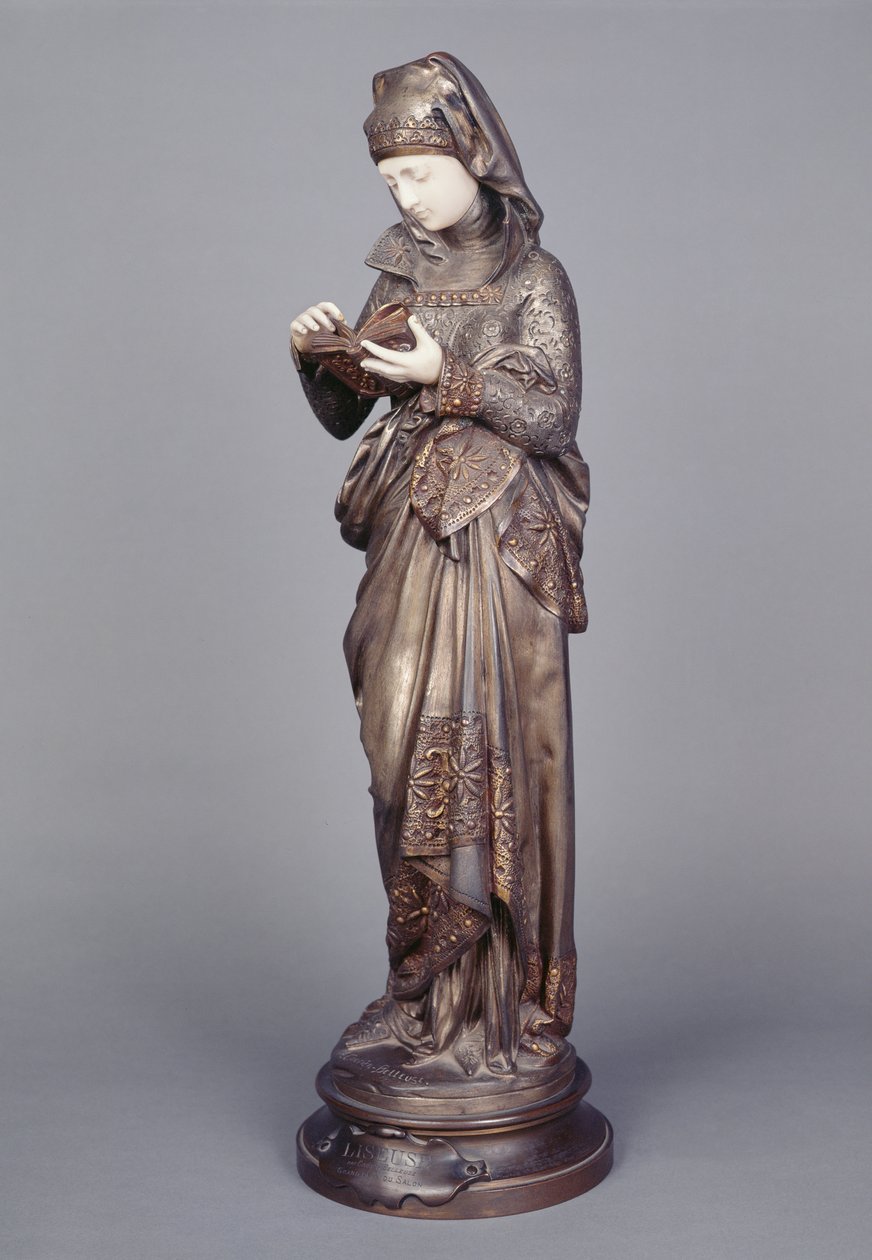 Læseren (elfenben og bronzeskulptur) af Albert Ernest Carrier Belleuse