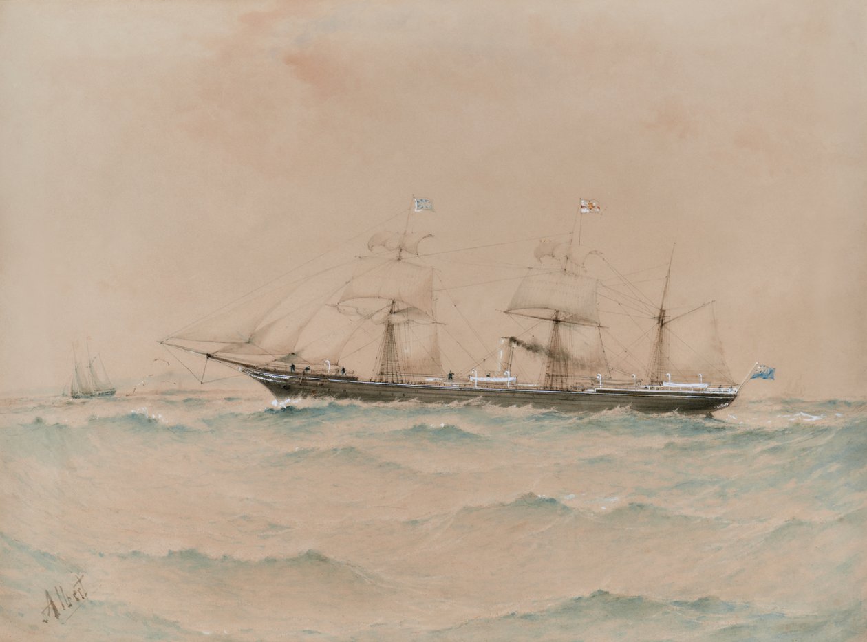 African Royal Mail Steamer, Lagos,  Dyson Weston kommandør af Albert Ernest Markes