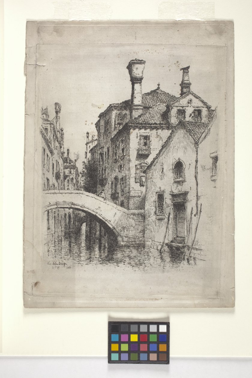 Rio Della Senza, Venedig (radering) af Albert Fitch Bellows