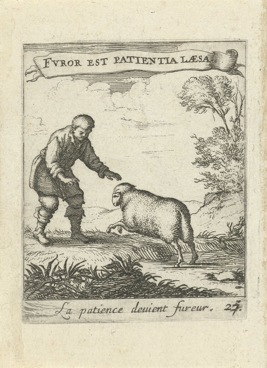 Landskab med mand og får Moralizing Love Emblems (serietitel) Devises et emblesmes d