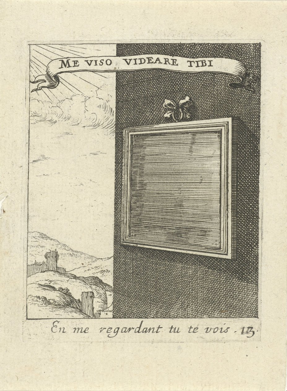 Væg med spejl Moralizing Love Emblems (serietitel) Devises et emblèmes d