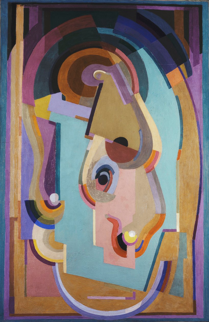 Lilla og grøn sammensætning; Composition Violet et Vert af Albert Gleizes
