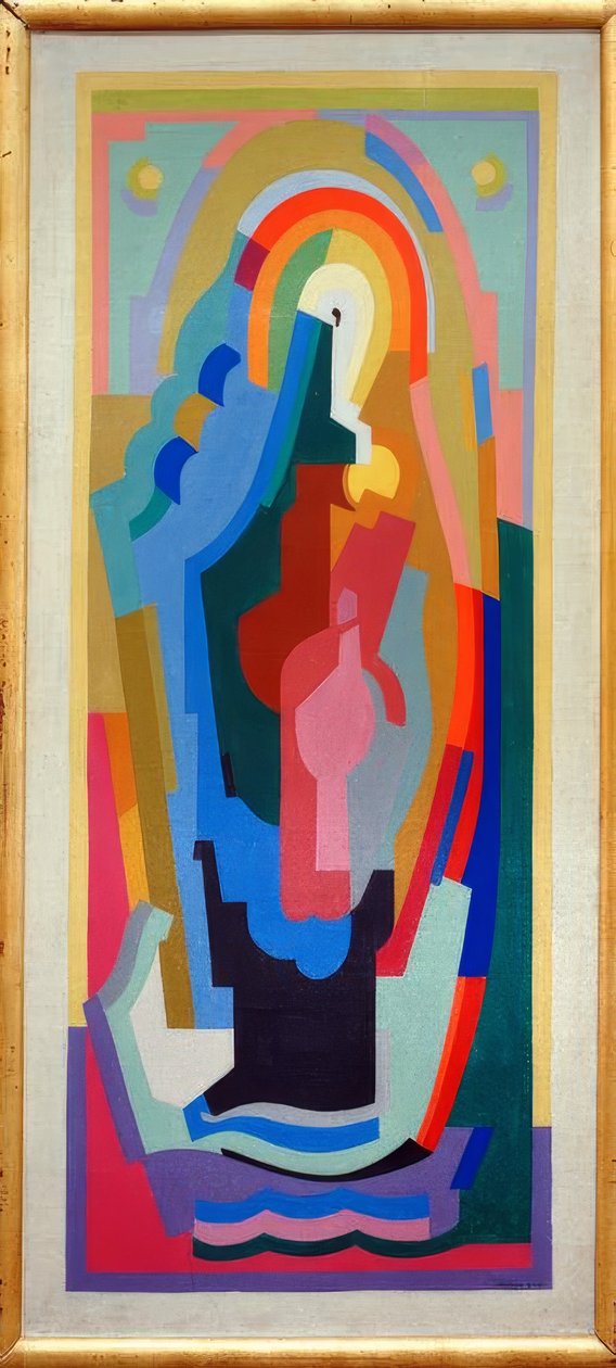 Den hellige jomfru i en halo af Albert Gleizes